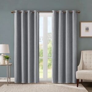 SunSmart 52”x84” Blackout Lined Panel Pair Curtains w/ Grommets - Indigo Blue